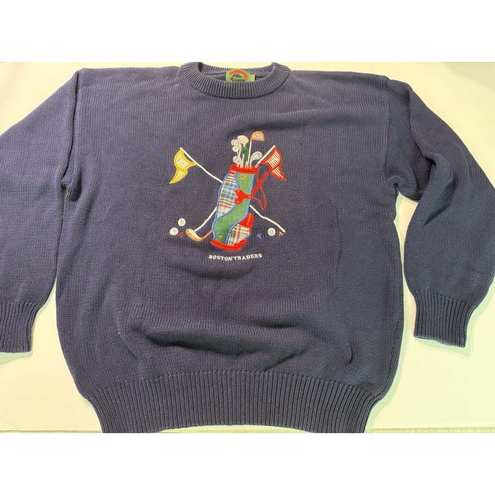Boston Traders Vintage golf sweater, Men's Medium, Navy, Knit